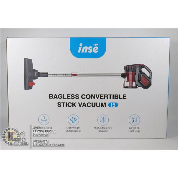 NEW BAGLESS COVERTIBLESTICK VACUUM