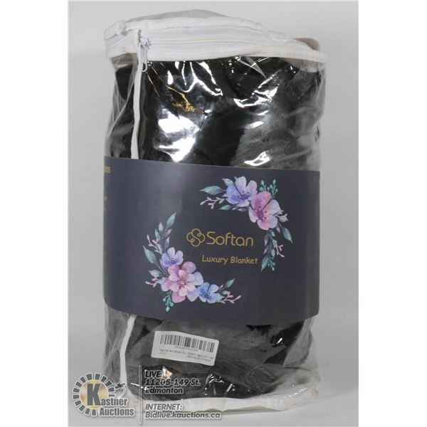 NEW LUXURY FAUX FUR BLANKET, 60 X 80