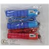 Image 1 : LOT OF 2 FOAM GRIP ATHLETIC SKIPPING ROPES WITH