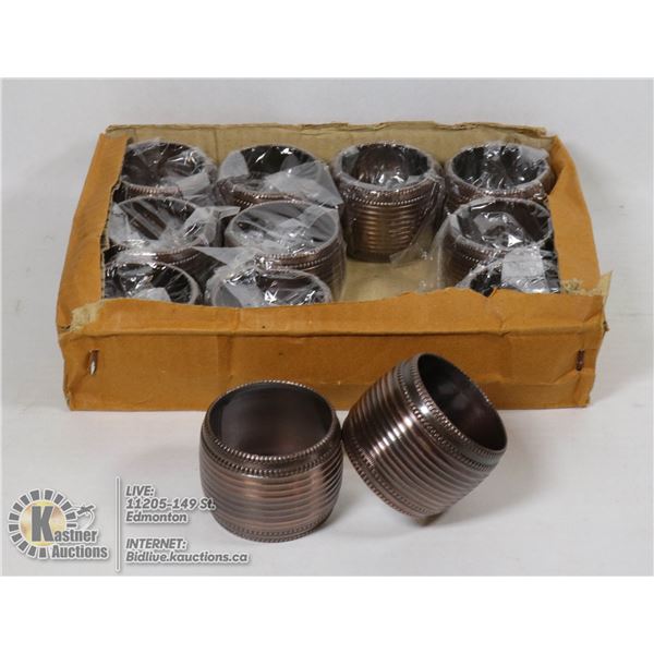 NEW BOX OF 12 NAPKIN RINGS