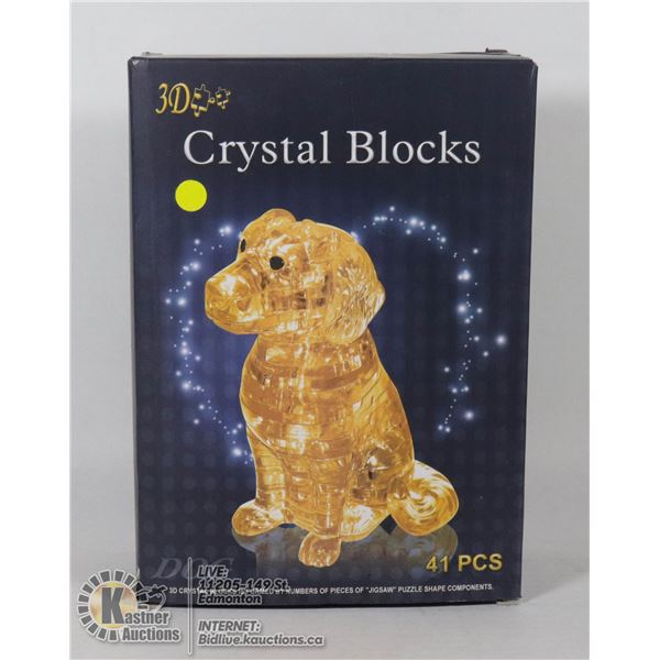 NEW 41PC CRYSTAL 3DPUZZLE DOG