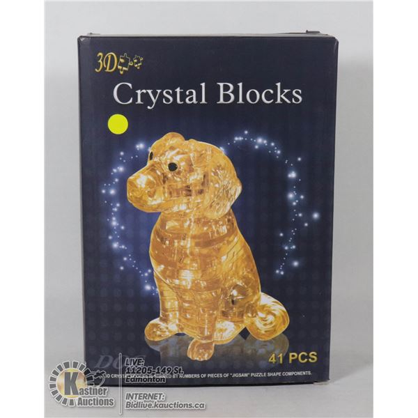 NEW 41PC CRYSTAL 3DPUZZLE DOG