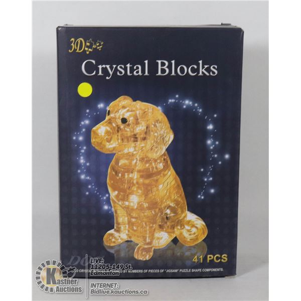 NEW 41PC CRYSTAL 3DPUZZLE DOG