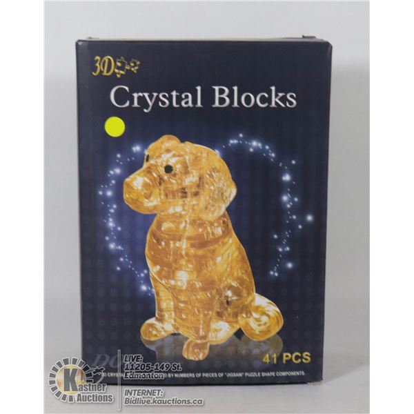 NEW 41PC CRYSTAL 3DPUZZLE DOG