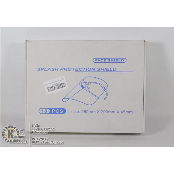 CASE OF 10 FACESHIELDS