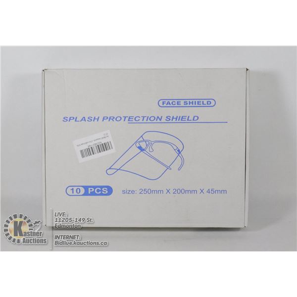 CASE OF 10 FACESHIELDS