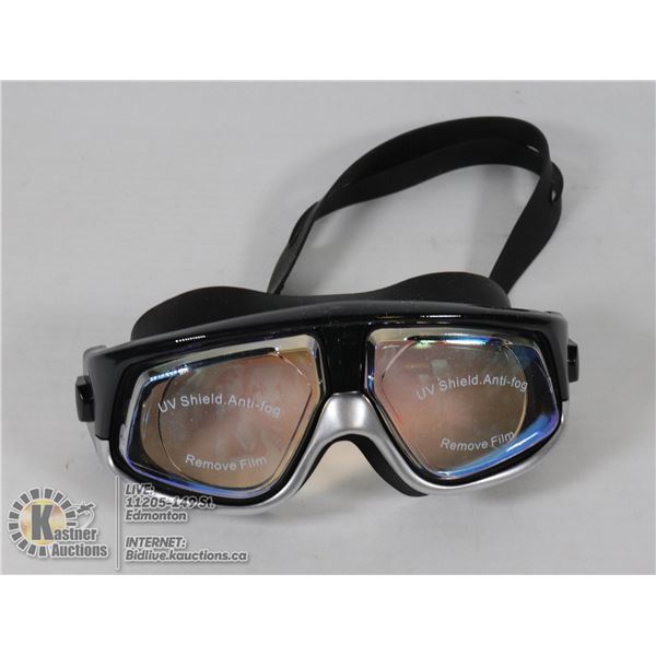 PRESCRIPTION UV ANTI-FOG SWIM GOGGLES  ,  +2.00