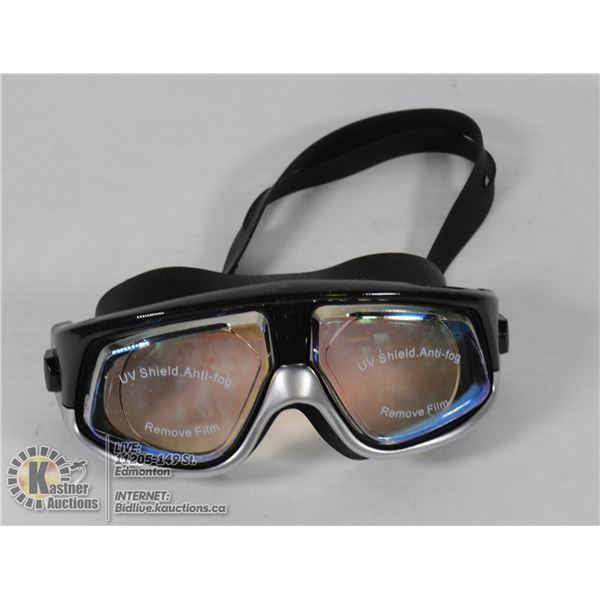 PRESCRIPTION UV ANTI-FOG SWIM GOGGLES  ,  +5.00