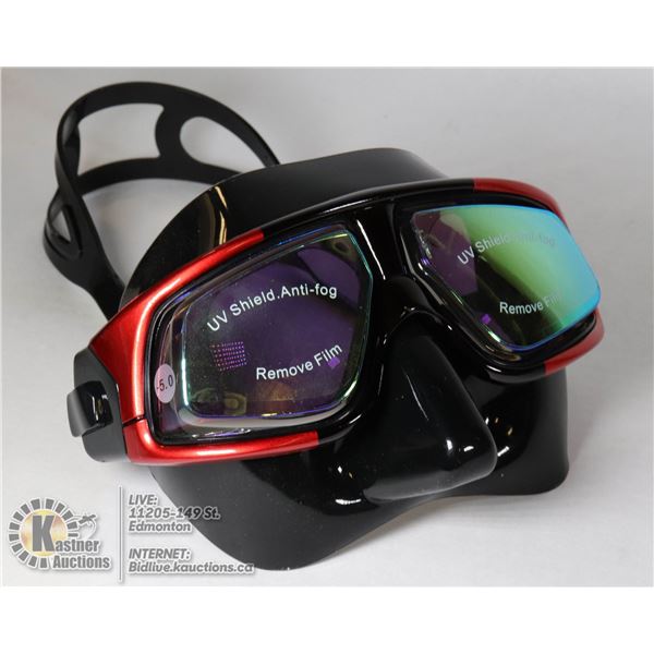 PRESCRIPTION DIVING GOGGLES, -5.0