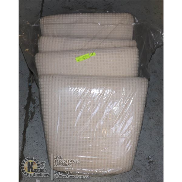 4 NEW CHAIR SEATS NICE LIGHT BEIGE PATTERN