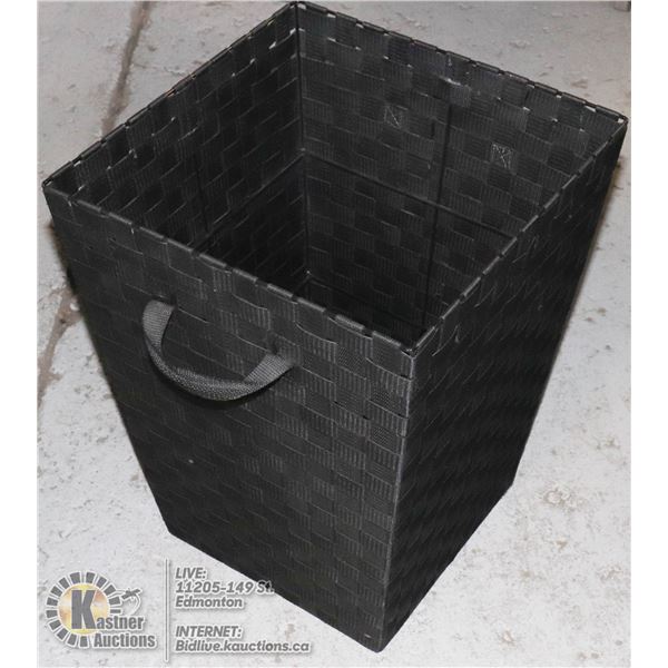 LARGE DARK BROWN WOVEN FABRIC BASKET FOR