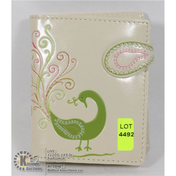 NEW SHAGWEAR PEACOCK  WALLET - SMALL SIZE