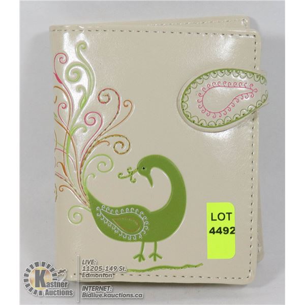 NEW SHAGWEAR PEACOCK  WALLET - SMALL SIZE