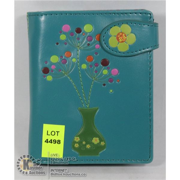 NEW SHAGWEAR BOUQUET IN VASE WALLET - SMALL SIZE