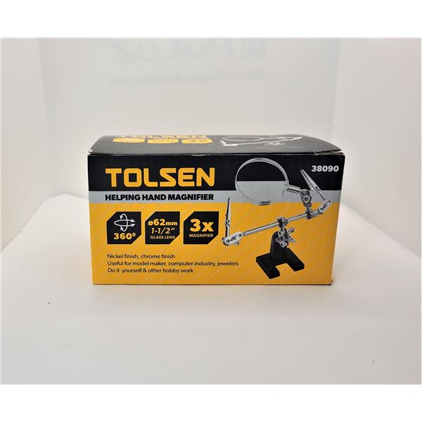 34)  TOLSEN HELPING HAND 3X MAGNIFIER WITH 360