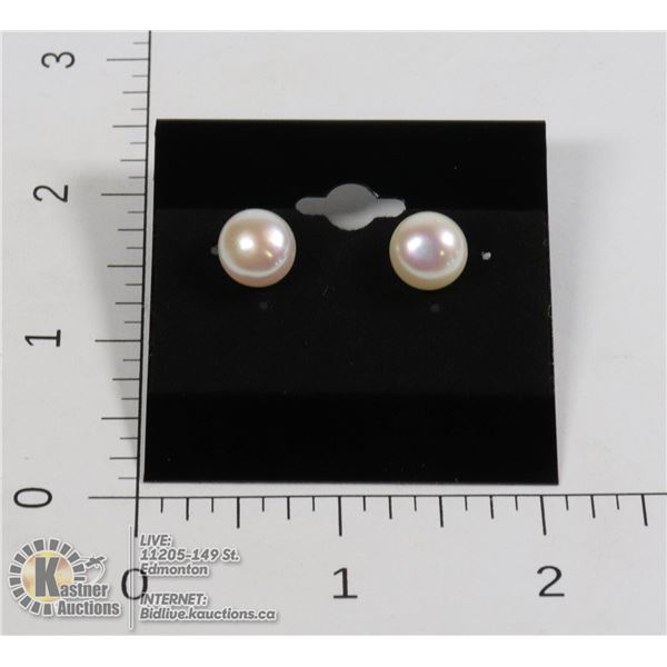 #269-FRESH WATER PEARL STUD EARRINGS 9-10mm
