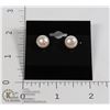 Image 1 : #269-FRESH WATER PEARL STUD EARRINGS 9-10mm