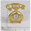 Image 1 : HEAVY BRASS OLD FASHION TELEPHONE COLLECTIBLE CLOC