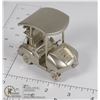 Image 1 : HEAVY SILVER GOLF CART COLLECTIBLE CLOCK