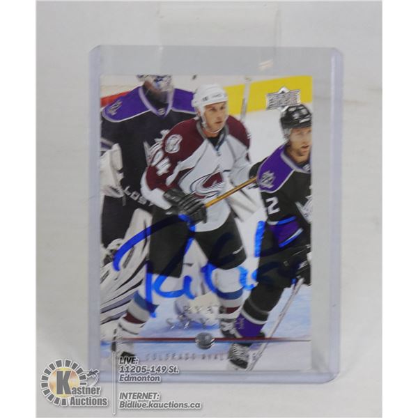 RYAN SMYTH COLORADO AVALANCHE SIGNED HOCKEY CARD