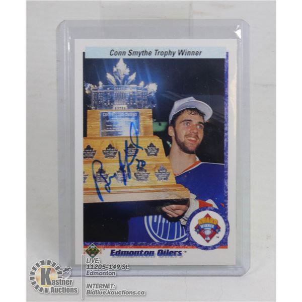 BILL RANFORD SIGNED 90 UD CONNE SMYTHE TROPHY CARD