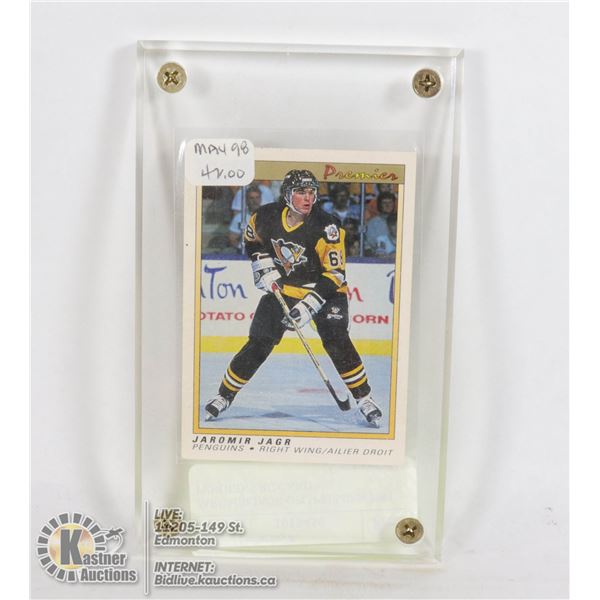 JAROMIR JAGR OPC PREMIER 1991 PENGUINS RC CARD