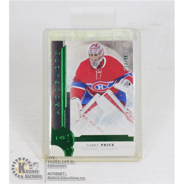CAREY PRICE LIMITED UPPERDECK ARTIFACT CARD