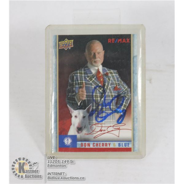 DON CHERRY AUTOGRAPHED UPPER DECK CARD