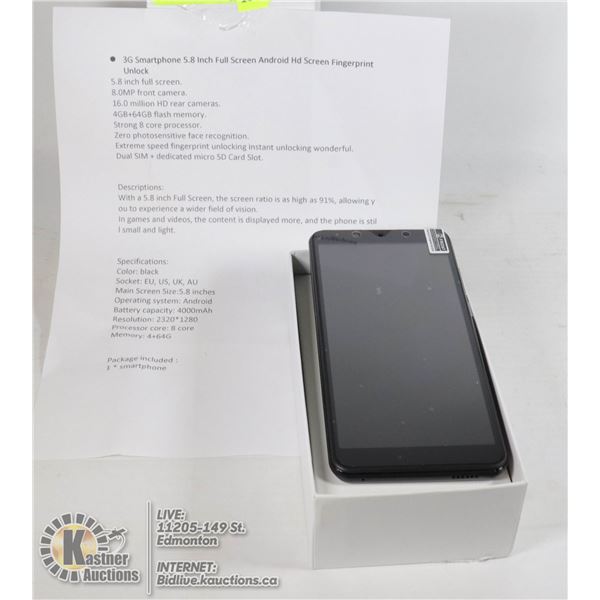 3G SMARTPHONE 5.8 INCH FULL SCREEN ANDROID HD