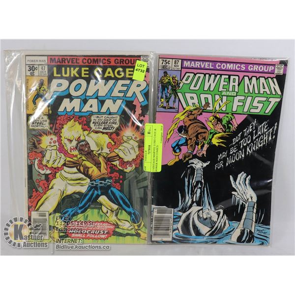 2 VINTAGE MARVEL LUKE CAGE & POWER MAN COMICS