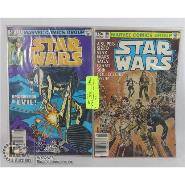 2 VINTAGE MARVEL COMICS STAR WARS COMICS