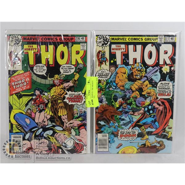 2 VINTAGE MARVEL THE MIGHTY THOR COMICS