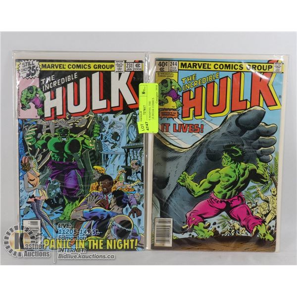 2 VINTAGE MARVEL THE INCREDIBLE HULK COMICS