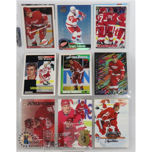 17 DETROIT RED WINGS HOCKEY CARDS
