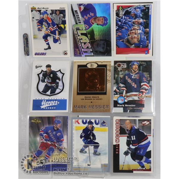 18 MARK MESSIER HOCKEY CARDS INSERTS AND BASE