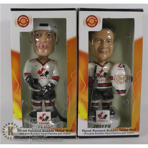 LOT OF 2 TEAM CANADA BOBBLE HEADS, SAKIC & JOSEPH