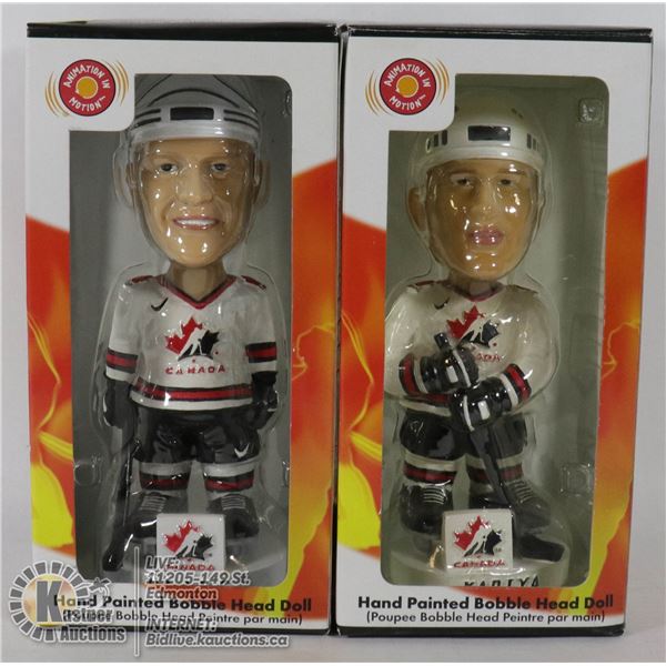 LOT OF 2 TEAM CANADA BOBBLE HEADS, BLAKE & KARIYA