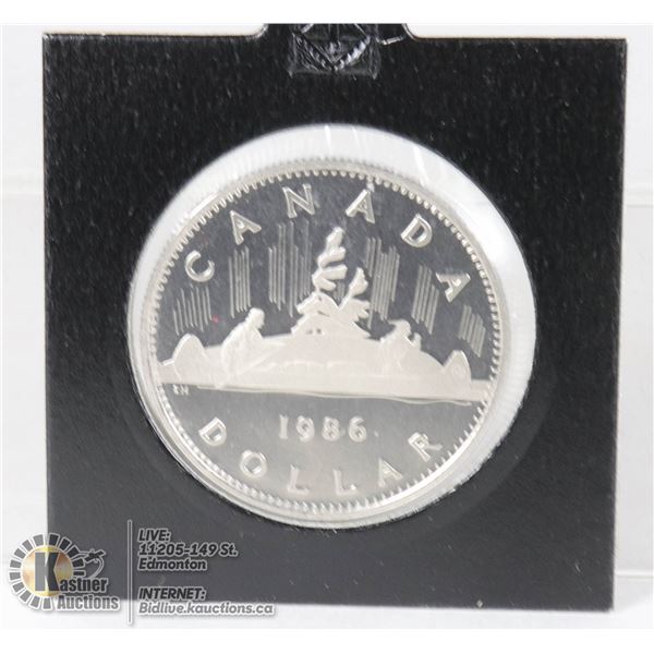 1986 PROOF CANADA VOYAGEUR DOLLAR