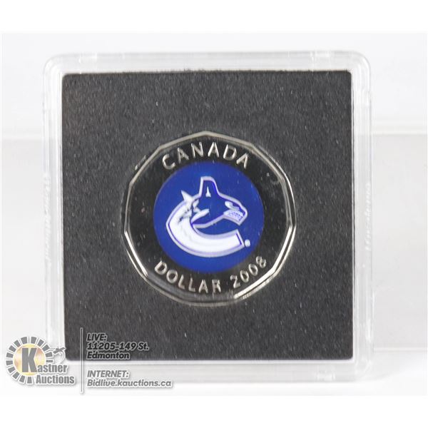 2008 VANCOUVER CANUCKS COLORIZED DOLLAR