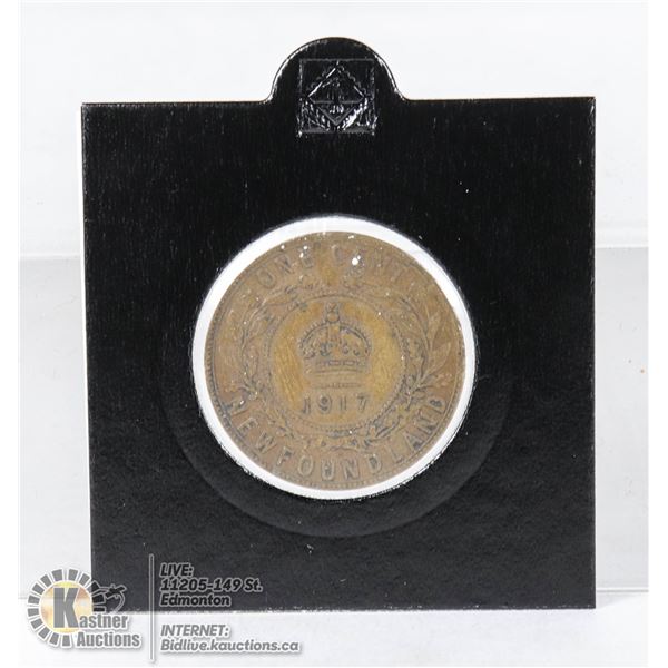 1917 GEORGE V NEWFOUNDLAND LARGE CENT