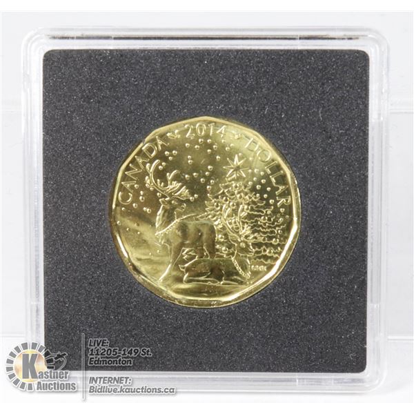 RARE 2014 CHRISTMAS SCENE CANADA $1
