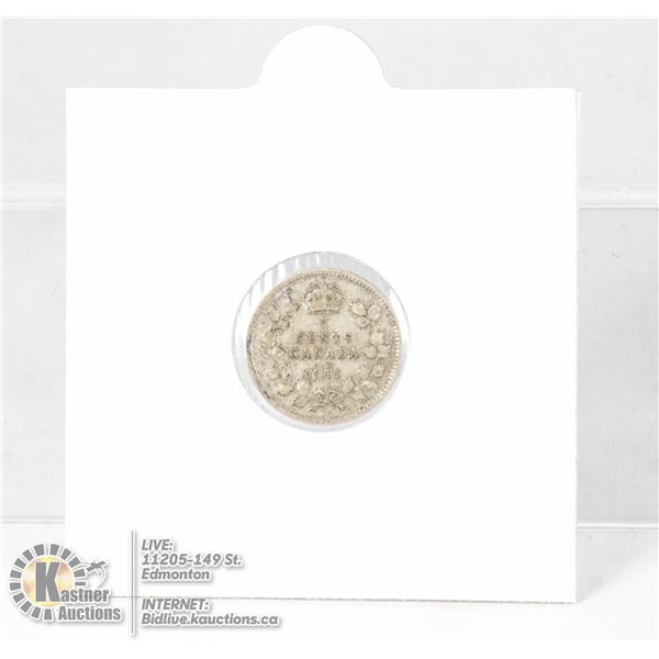 1911 "GODLESS" CANADA SILVER 5 CENT