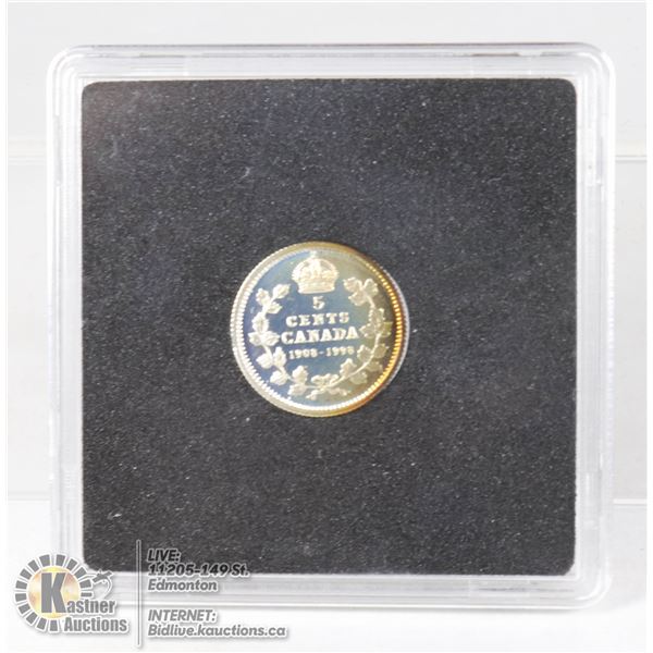 1998 PROOF CANADA SILVER 5 CENT FISH SCALE