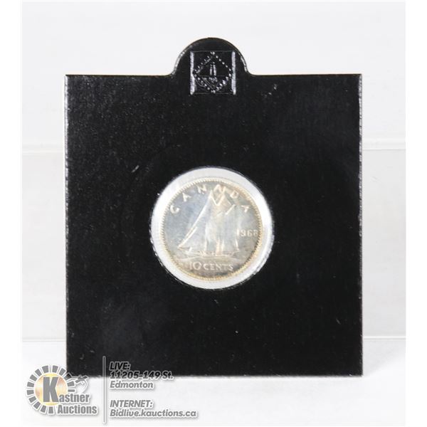 CANADA'S LAST SILVER 10 CENT UNCIRCULATED