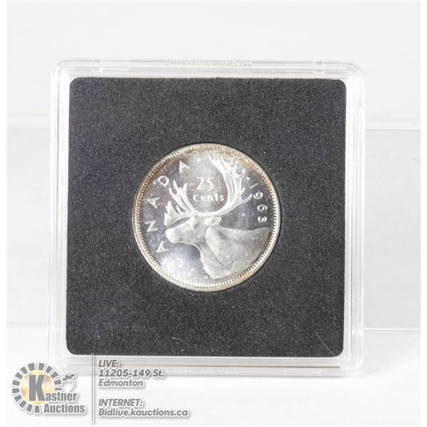 BRILLIANT UNCIRCULATED 1963 SILVER 25 CENT