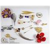Image 1 : BOX OF ESTATE STICK PINS AND BROOCHES