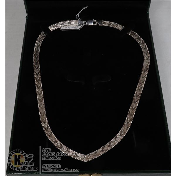 NEW 925 STERLING SILVER 17" ITALY MADE NECKLACE,
