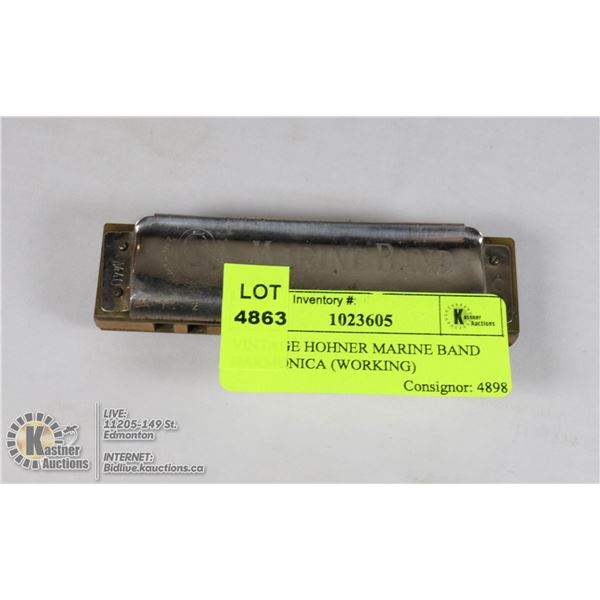 VINTAGE HOHNER MARINE BAND HARMONICA (WORKING)