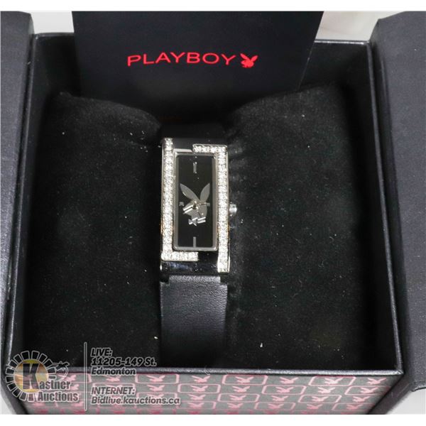 NEW PLAYBOY LADIES LIMITED EDITION WATCH, ZIRCONIA