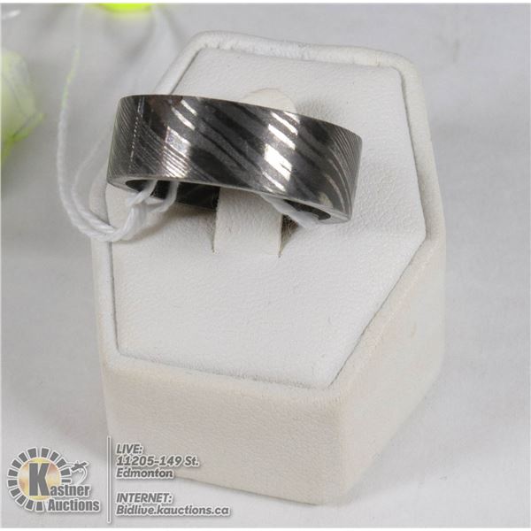 DAMACUS - HAND MADE STEEL RING- NEW (15)